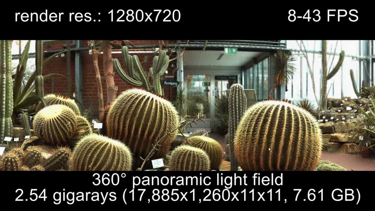 Rendering Gigaray Light Fields