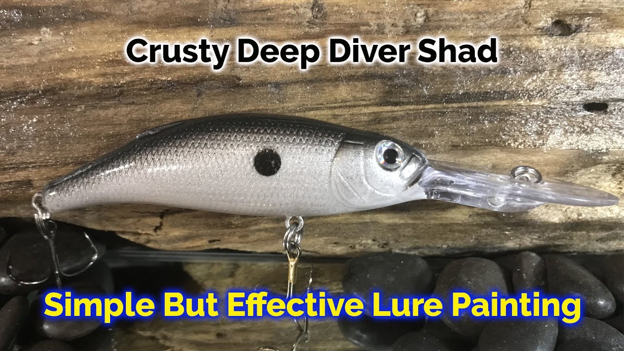 Lure Painting Crusty Deep Diver Shad - Simple Bait Painting for Beginners