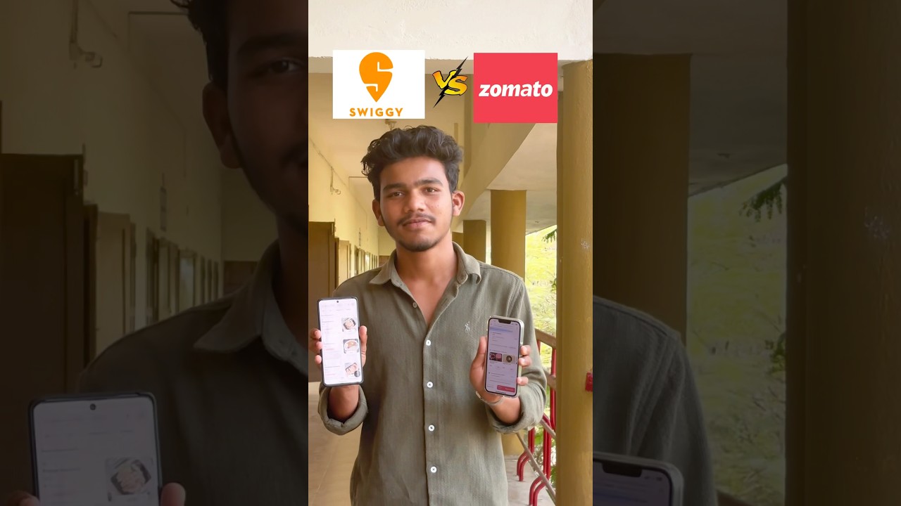 Swiggy vs zomato #youtubeshorts #food #college
