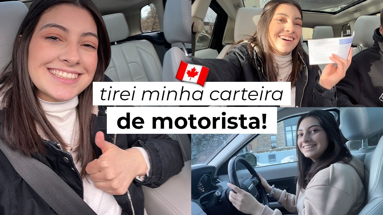 dirigi na NEVE pela primeira vez! TIREI A CARTEIRA DE MOTORISTA, vlog inverno - Vida no Canadá