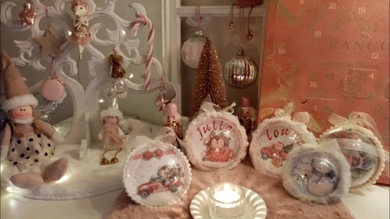 TUTO BOULE DE NOËL PERSONNALISÉE POUR OFFRIR #SCRAPBOOKING #SCRAP #TUTORIELSCRAP #NOEL