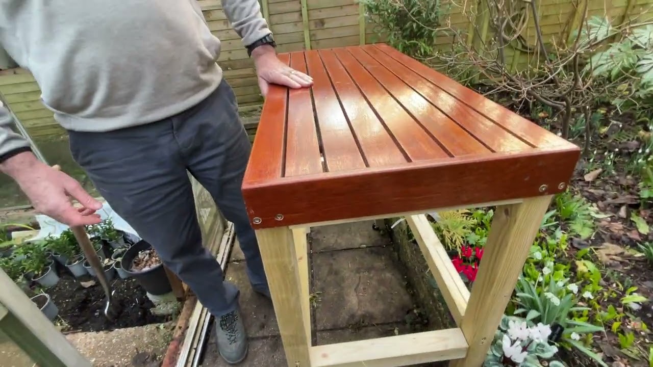 Fab upcycled plant table on wheels 🔨💚
