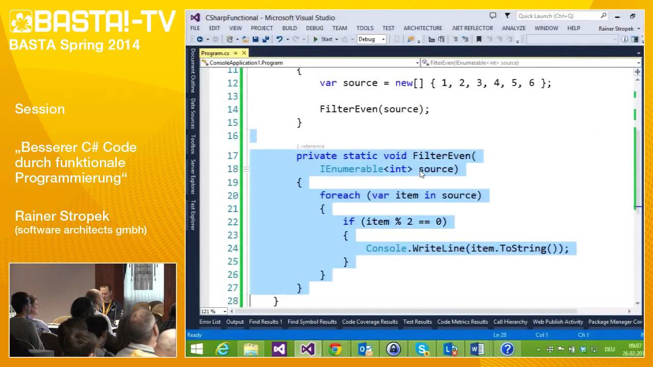 Besserer C#-Code durch funktionale Programmierung | Rainer Stropek