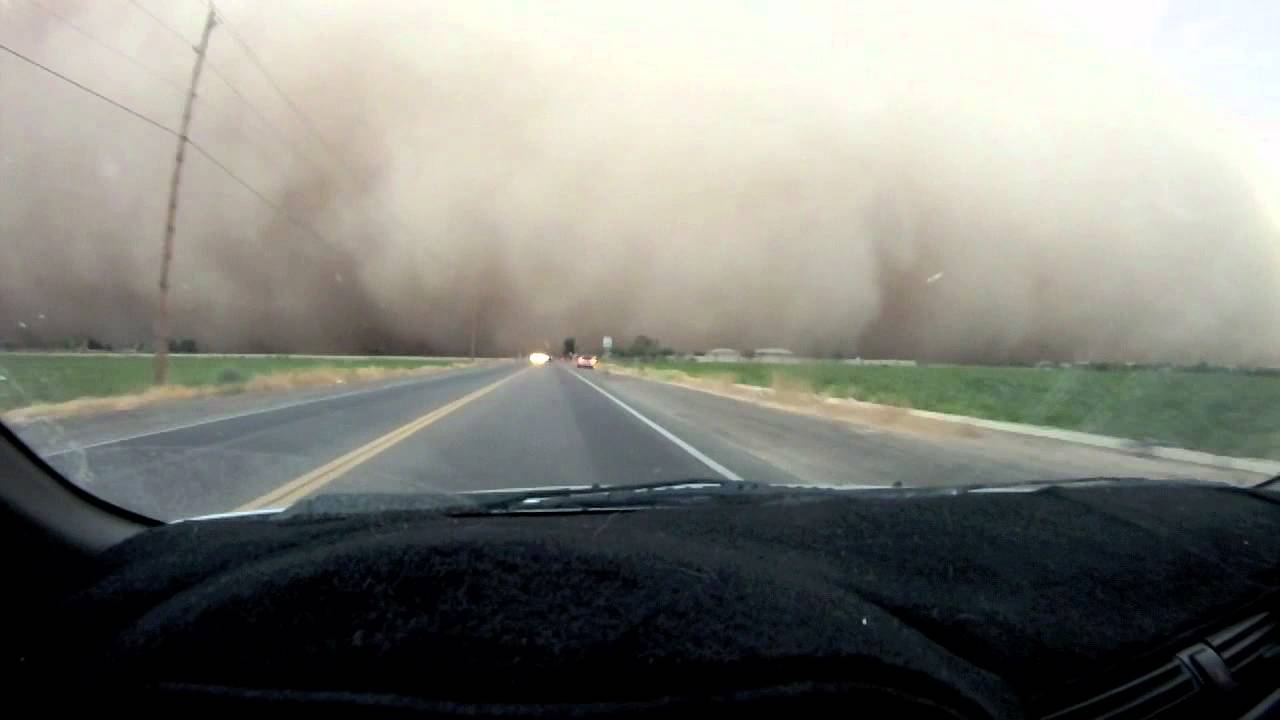 Driving into AZ Haboob Dust Storm HD