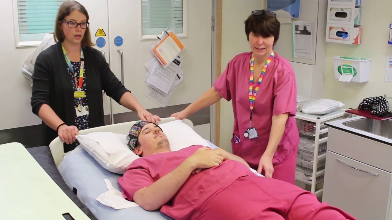 Demonstration of cardiac surgery support bra fitting at Bristol Heart Institute