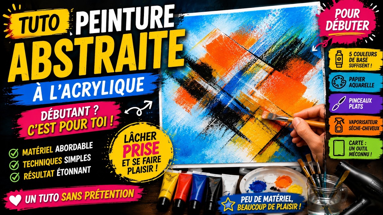 Tuto débutant – Acrylique facile : crée ton premier tableau !