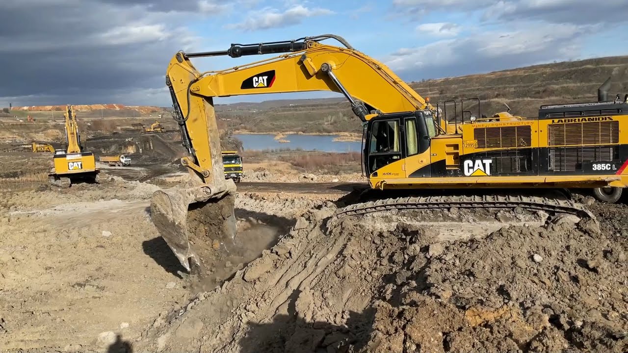 Caterpillar 385C Excavator Loading Trucks - Sotiriadis/Labrianidis Mining Works