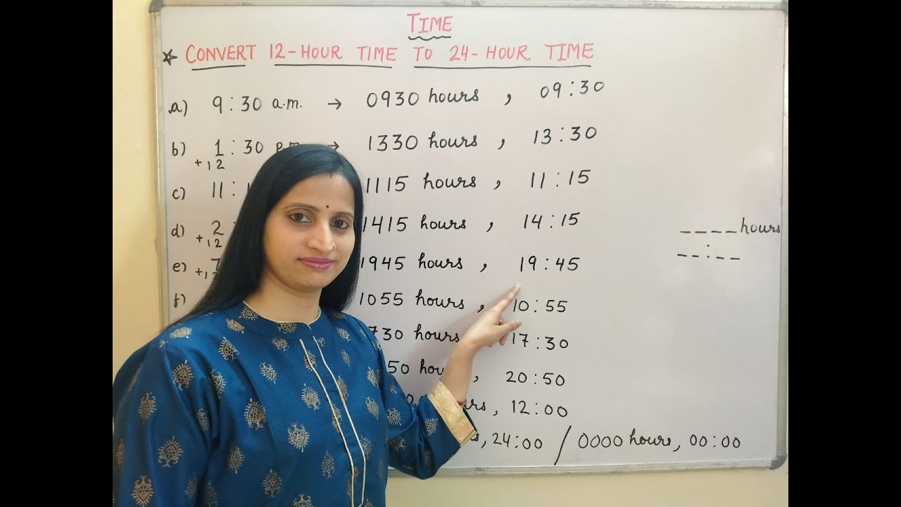 12 hour time to 24 hour time