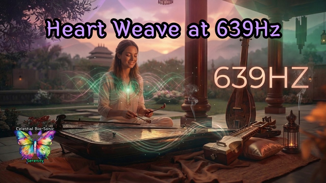 639Hz Heart Chakra Healing | Theta Waves & Santoor Meditation
