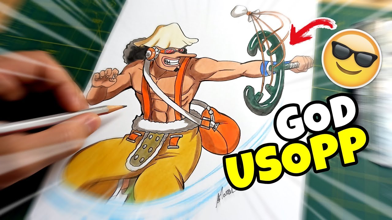 Como desenhar o Usopp de One Piece (GOD USOPP) passo a passo