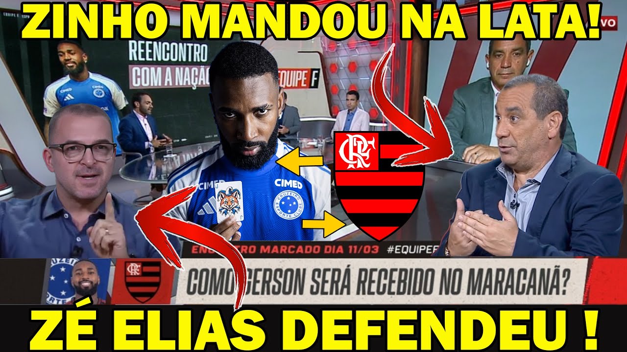 ZÍNHO MANDOU NA LATA❗ GERSON NÃO DEVERIA TER SAIDO DO FLAMENGO❗ZÉ ELIAS DEFENDEU O GERSON .