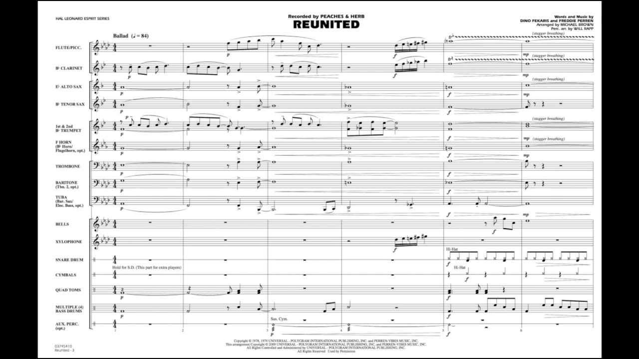 Reunited arranged by Michael Brown