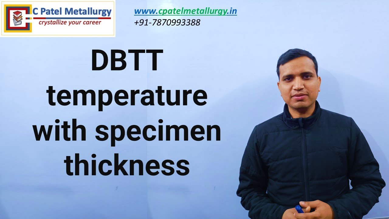 DBTT temperature with specimen thickness