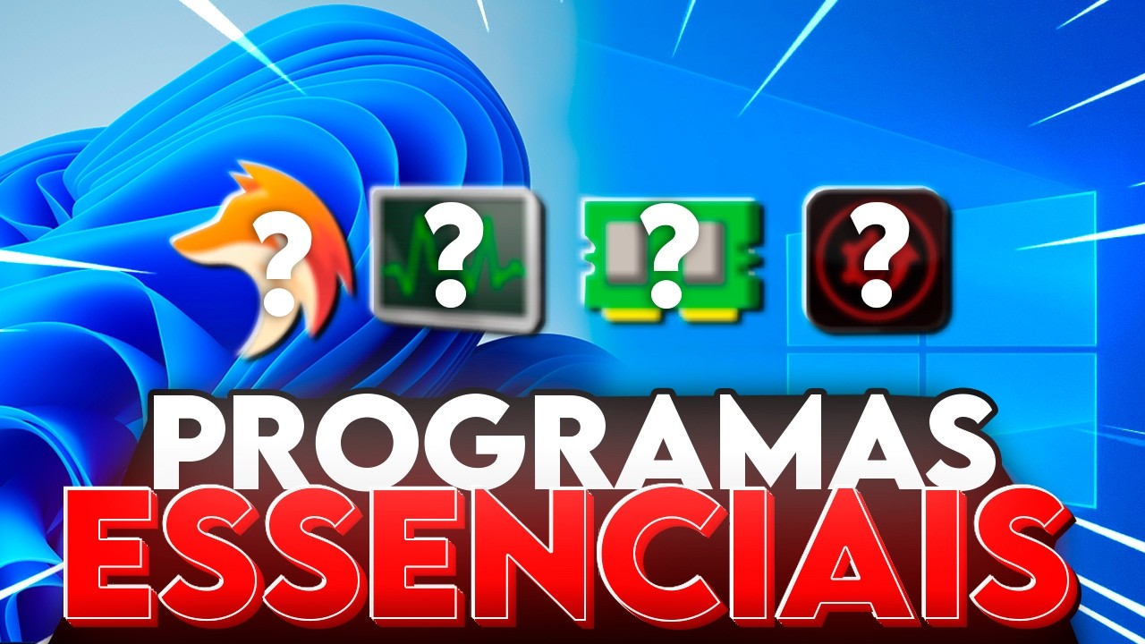 PROGRAMAS ESSENCIAIS pra OTIMIZAR o WINDOWS e TER MAIS DESEMPENHO! 🚀🔥