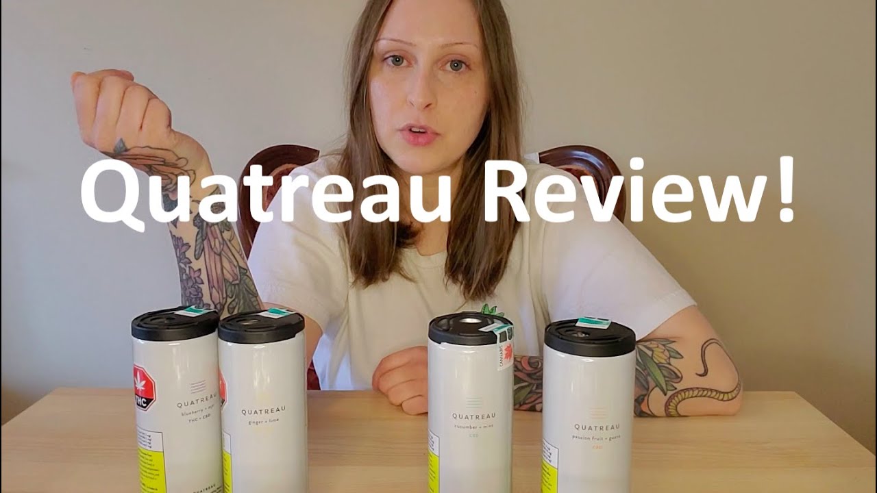 Quatreau CBD & THC Cannabis Soda Review ~ Cannabis-Infused Sparkling Water Taste Test!