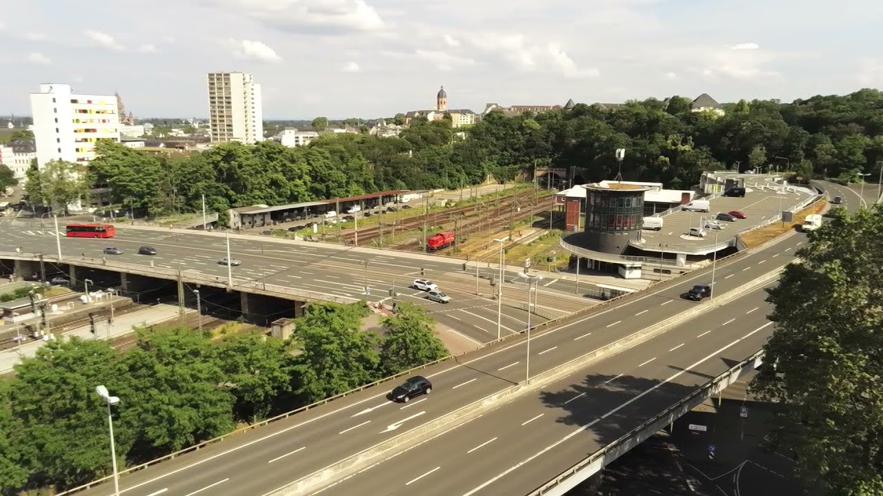 Mainz (Rheinland Pfalz). Zentrum. Drohne Aufnahme