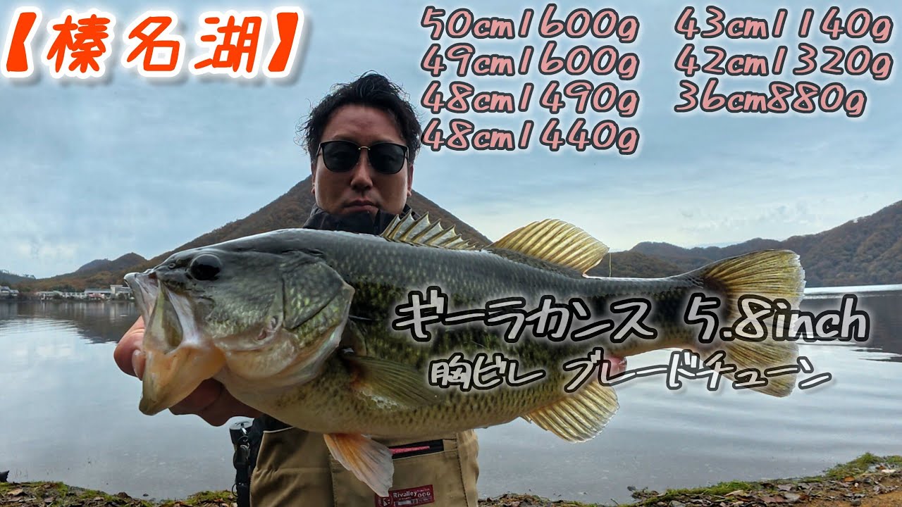 【榛名湖】でおかっぱり🎣11月初旬🍁ギーラカンス5.8inchの胸ビレブレードチューンでデカバス連発‼️