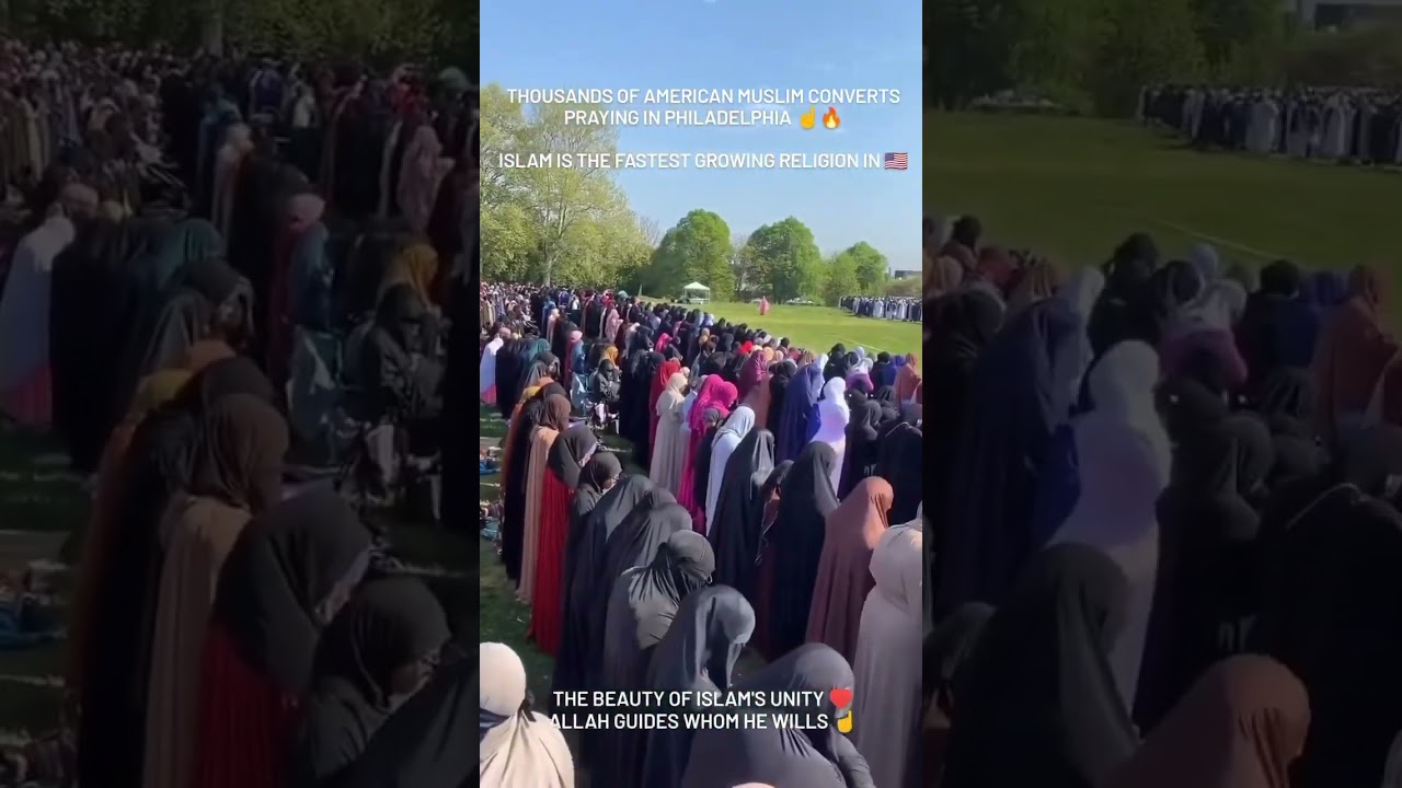 Thousands Of American Muslims Praying In Philadelphia 