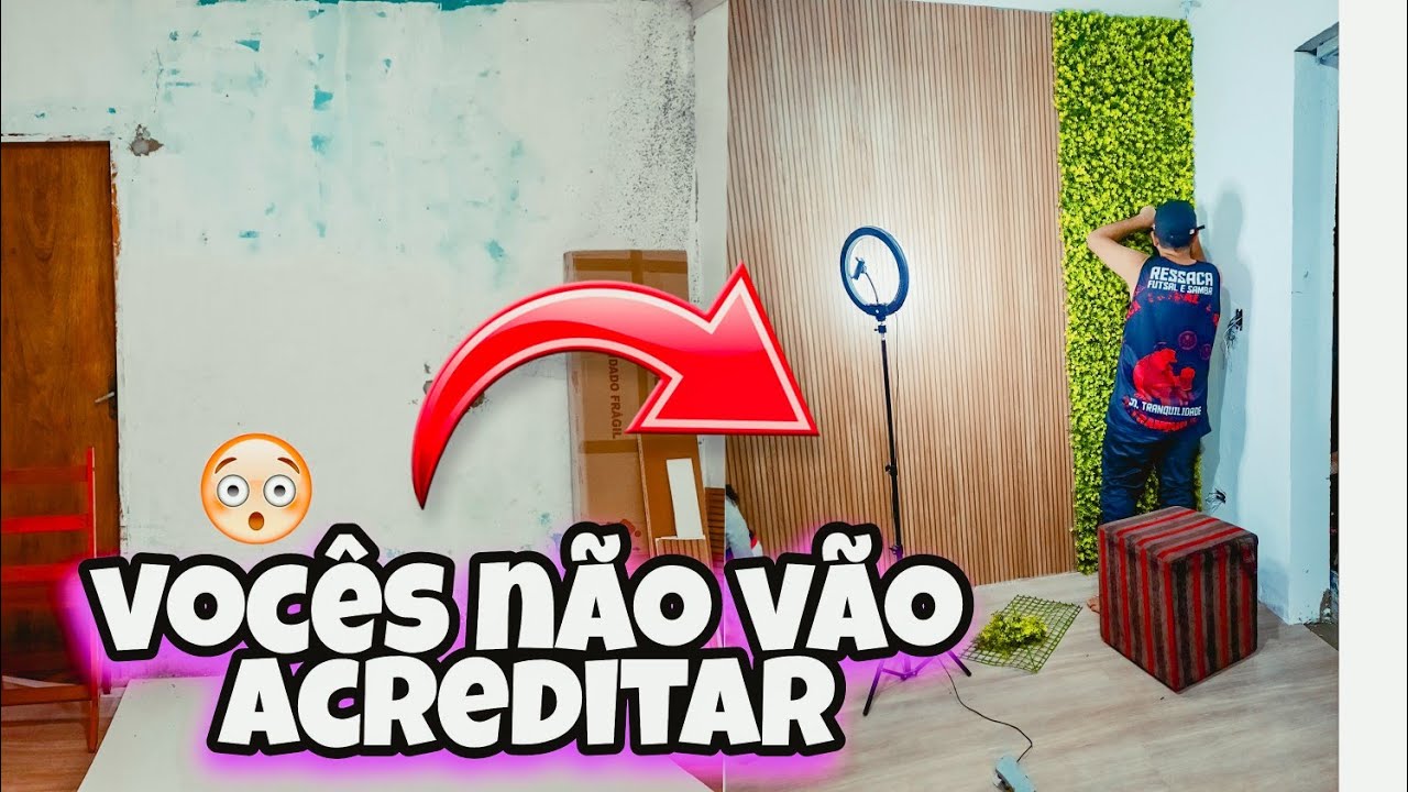 PAINEL RIPADO BRISE E JARDIM VERTICAL - A PAREDE FICOU INCRÍVEL 😍