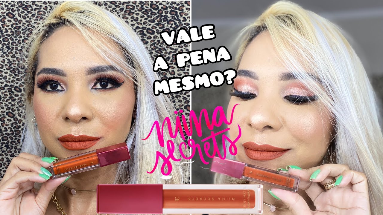 MAKE COM O NOVO BATOM ÂMBAR TULIPA - #linhaniinasecrets #eudora #batomlinhaniinasecrets