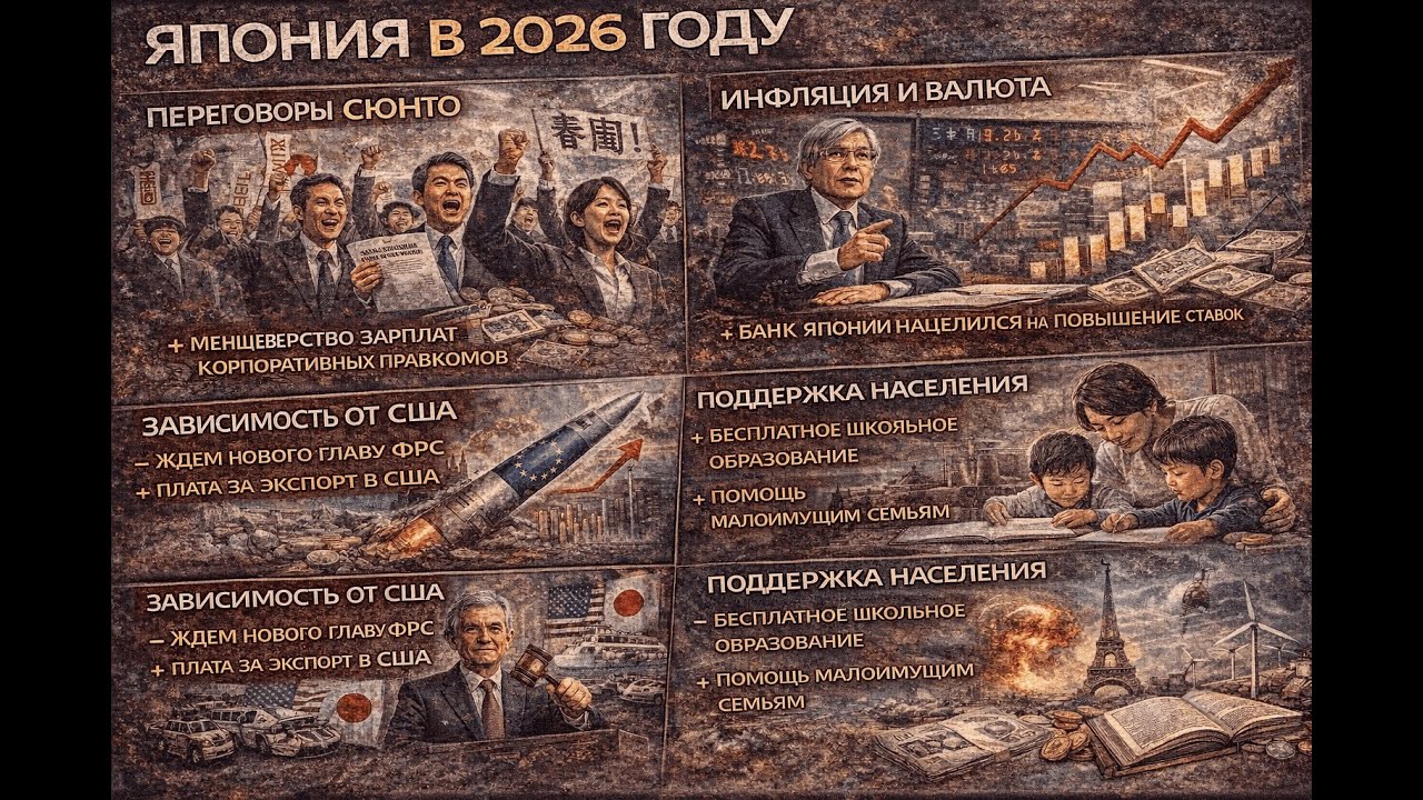 Япония 2026: Инфляция рухнула до 1.5%! Ставки Банка Японии, Йена и «Шунто»