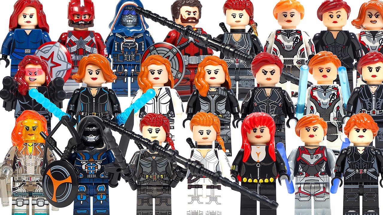 All Black Widow | Iron Man 2 to Avengers Endgame Black Widow Evolution Unofficial Lego Minifigures