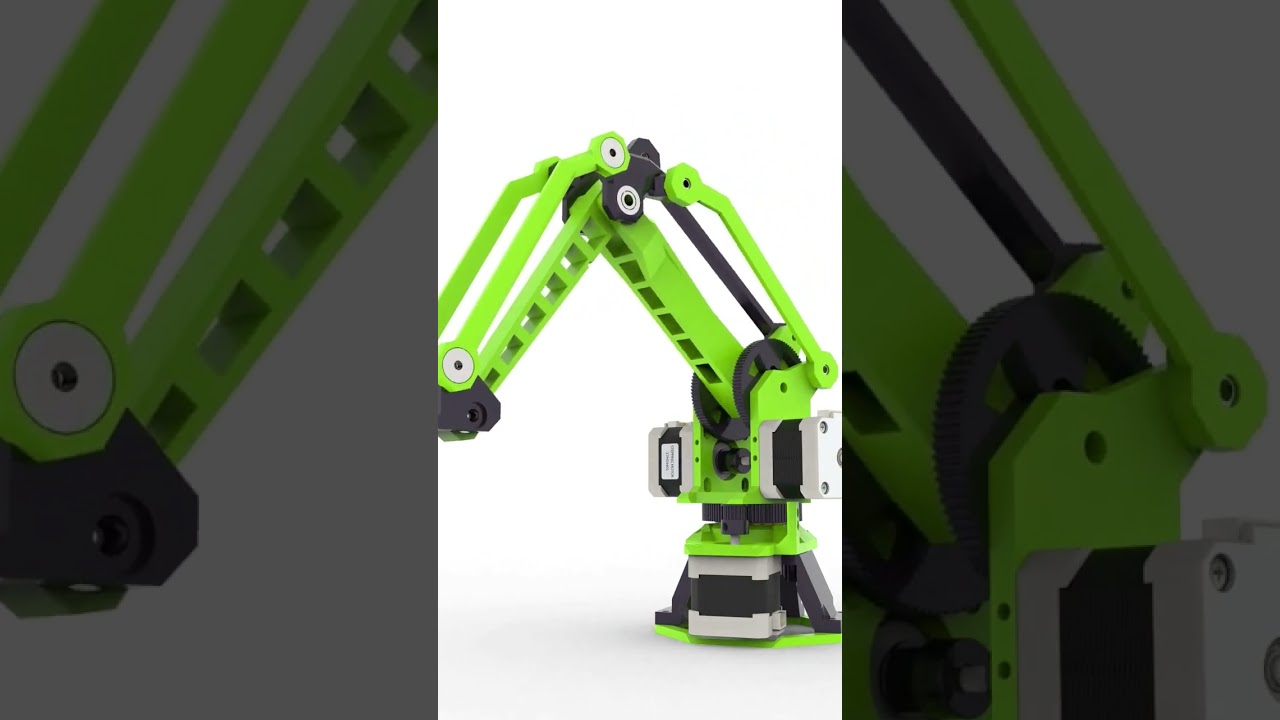 Small Robotic Arm Mechanism Design and Animation | Solidworks | Keyshot | Industrial Design | CAD