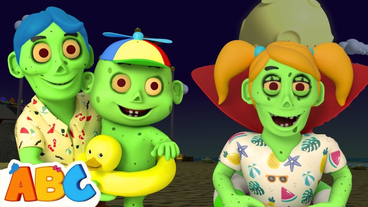 😨 Baby Zombie Family At The Beach | Spooky Songs By All Babies Channel