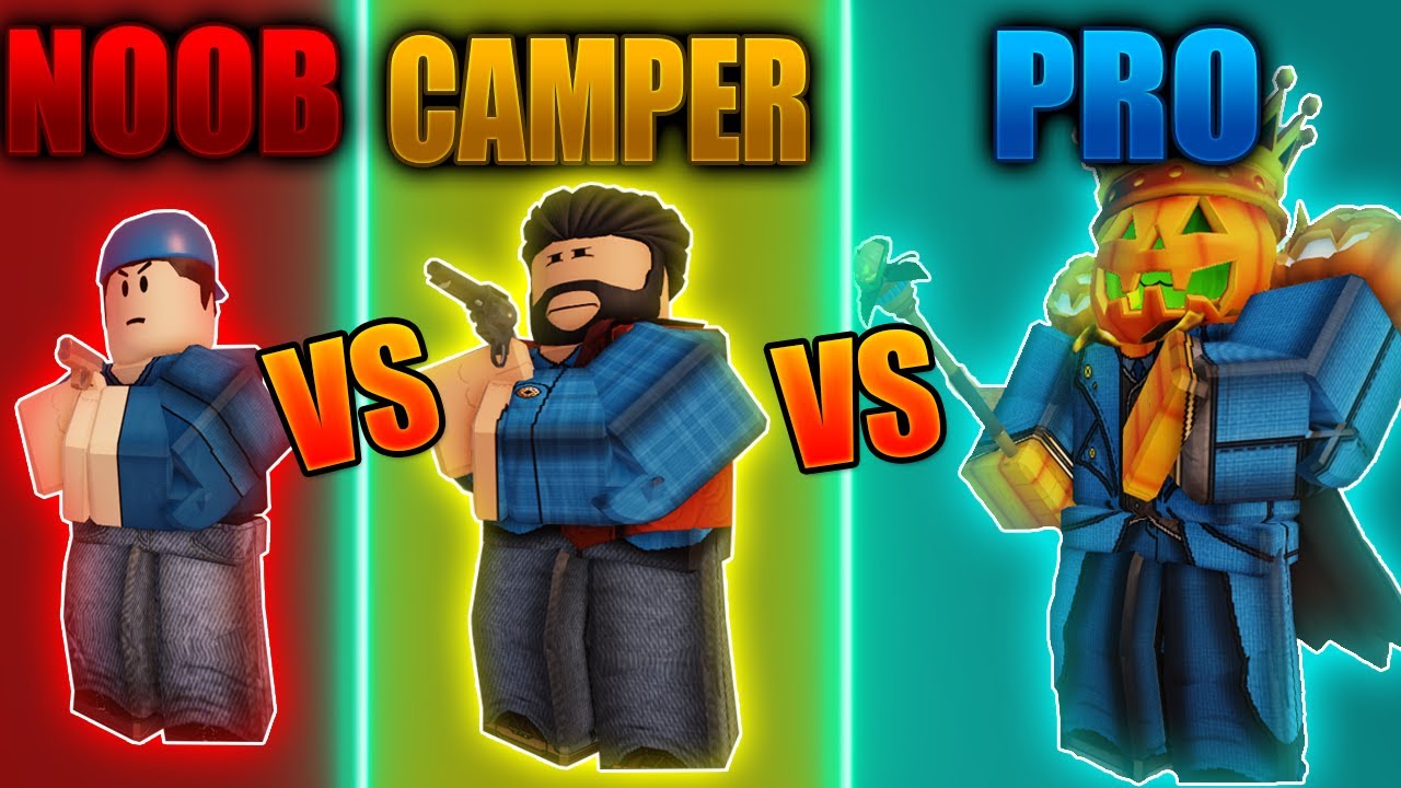 NOOB vs CAMPER vs PRO in Arsenal - ROBLOX Arsenal Stereotypes