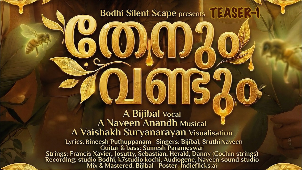 Thenum Vandum -Teaser 1 | Naveen Anandh | Binesh Puthuppanam | Bijibal | Sruthi Naveen | Vaishakh S
