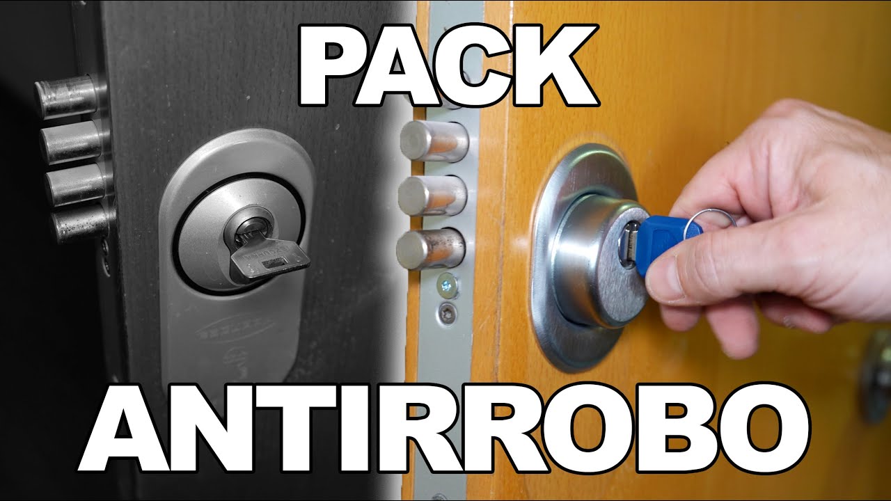 PACK ANTIRROBO para Cerradura EZCURRA | Bombillo Kaba Expert + Escudo + Cerrojo SAG | Protegeo TV