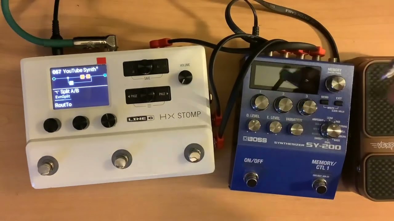 Boss SY-200 routing options with Line 6 HX Stomp