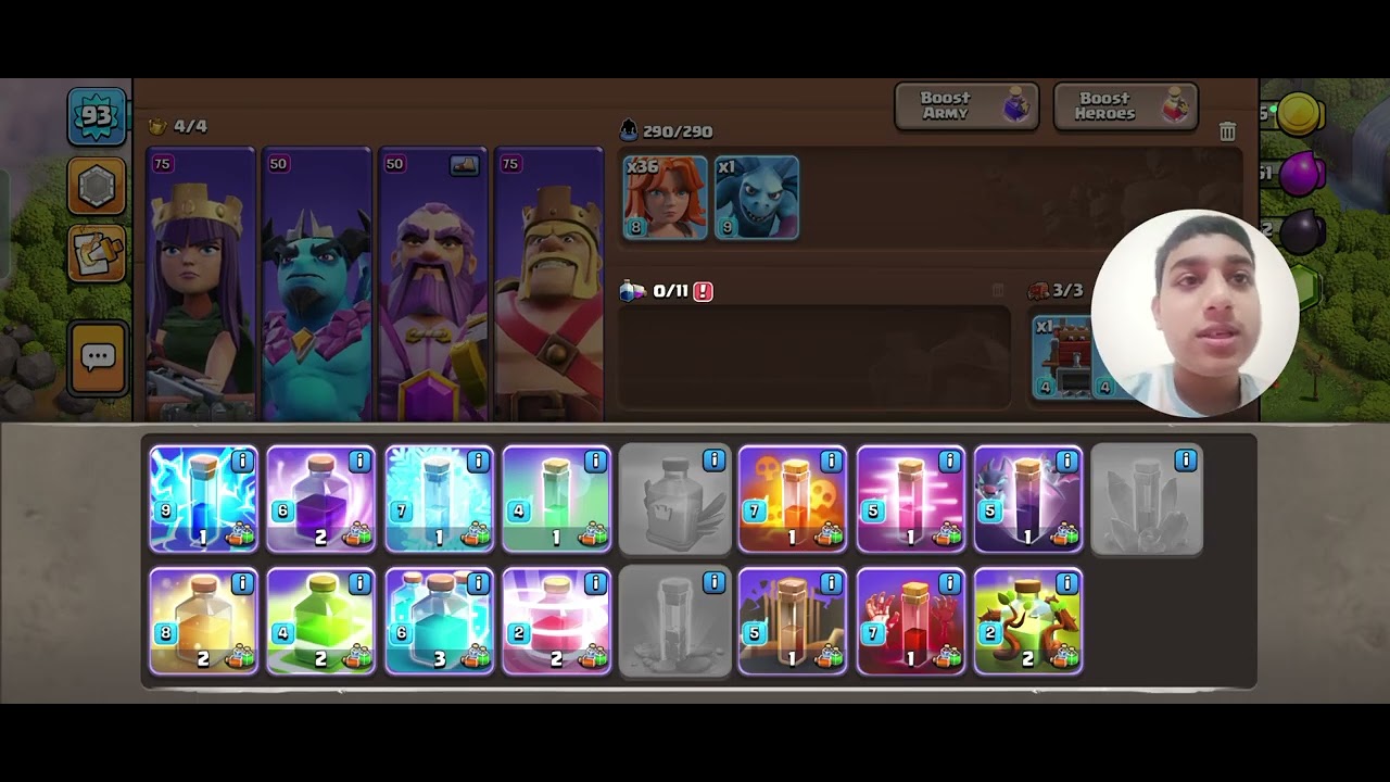My coc base and attacks😎