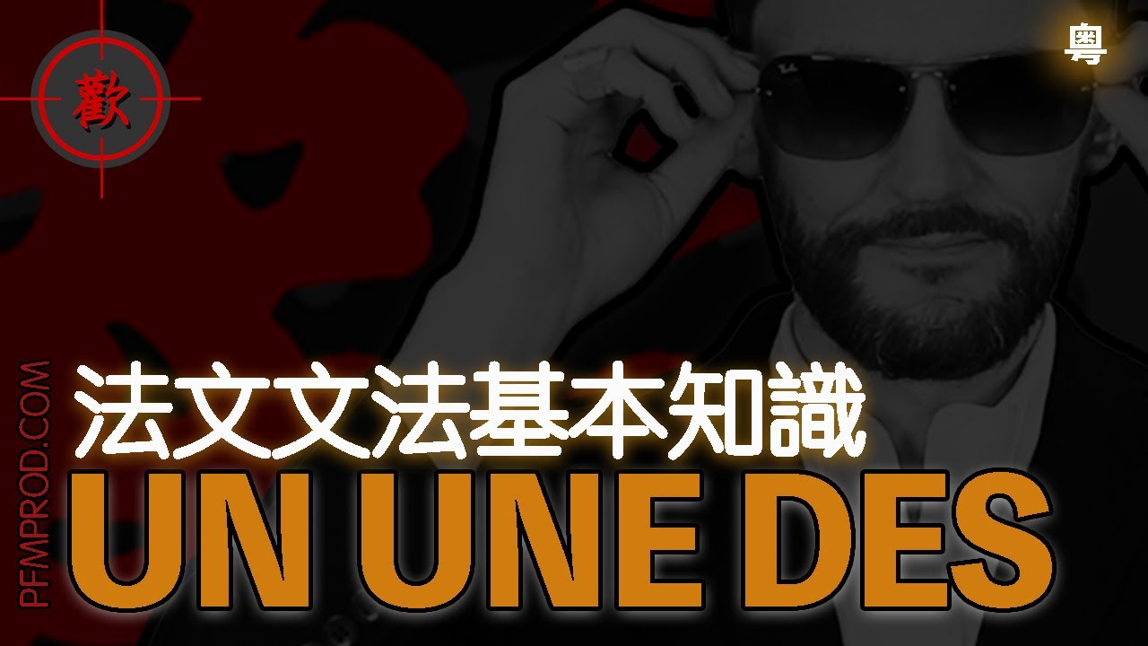 [廣東話學法文] UN / UNE / DES - 法文文法基本知識溫習 - PFMPROD.COM