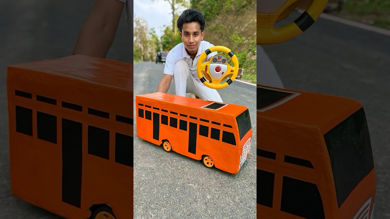Home made Orange Colour Rc Bus Unboxing😍