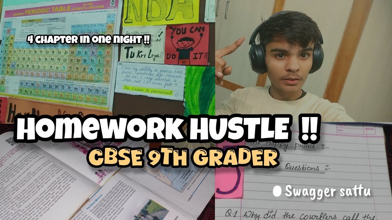 HOMEWORK HUSTLE 😭| STUDYING TILL 5 AM| CBSE 9TH GRADER VLOG📚