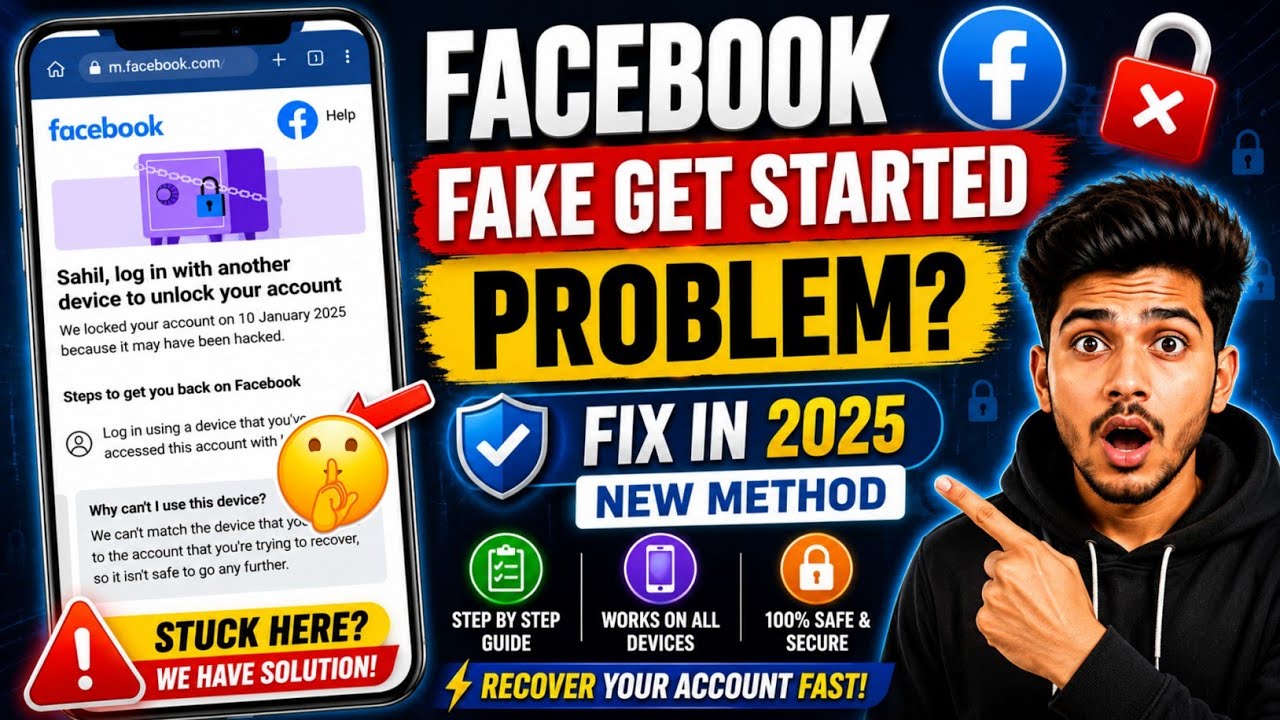 Facebook Locked Account Get Started Option Not Showing Fb Your Account Has been locked Problem 2026?