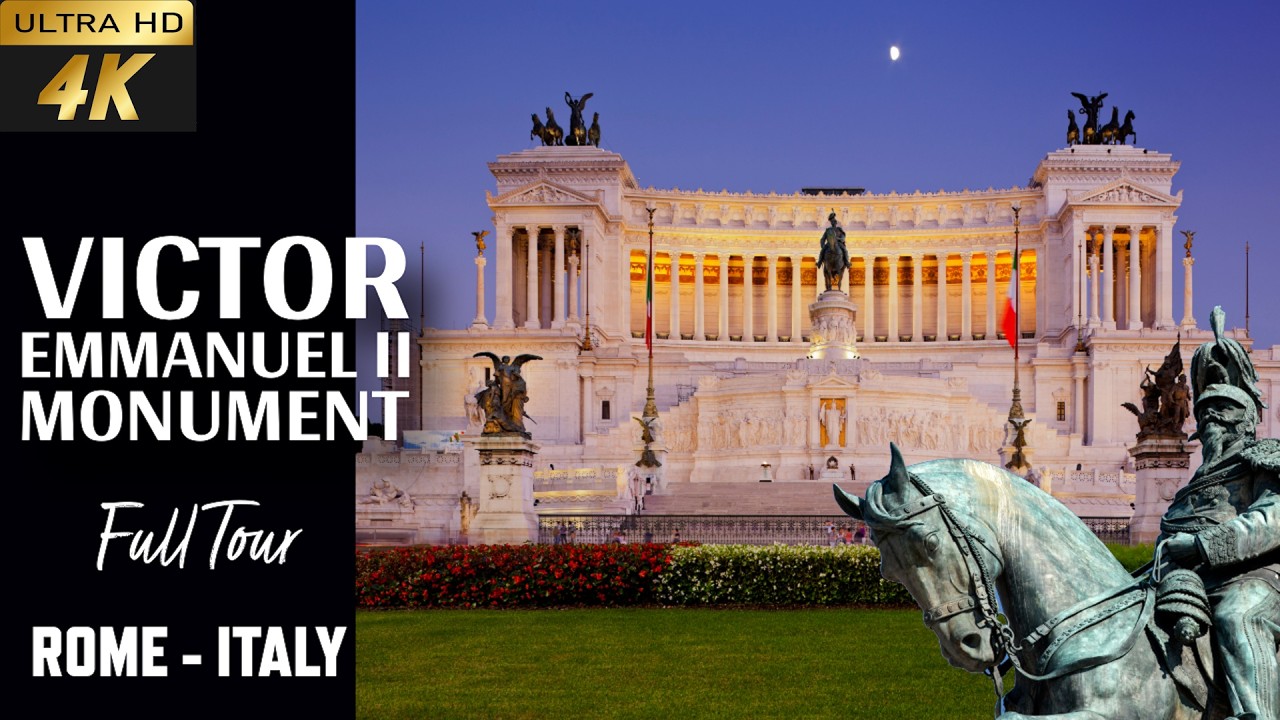 [4k] Victor Emmanuel II Monument Tour | Vittoriano | Monument to Victor Emmanuel II in Rome