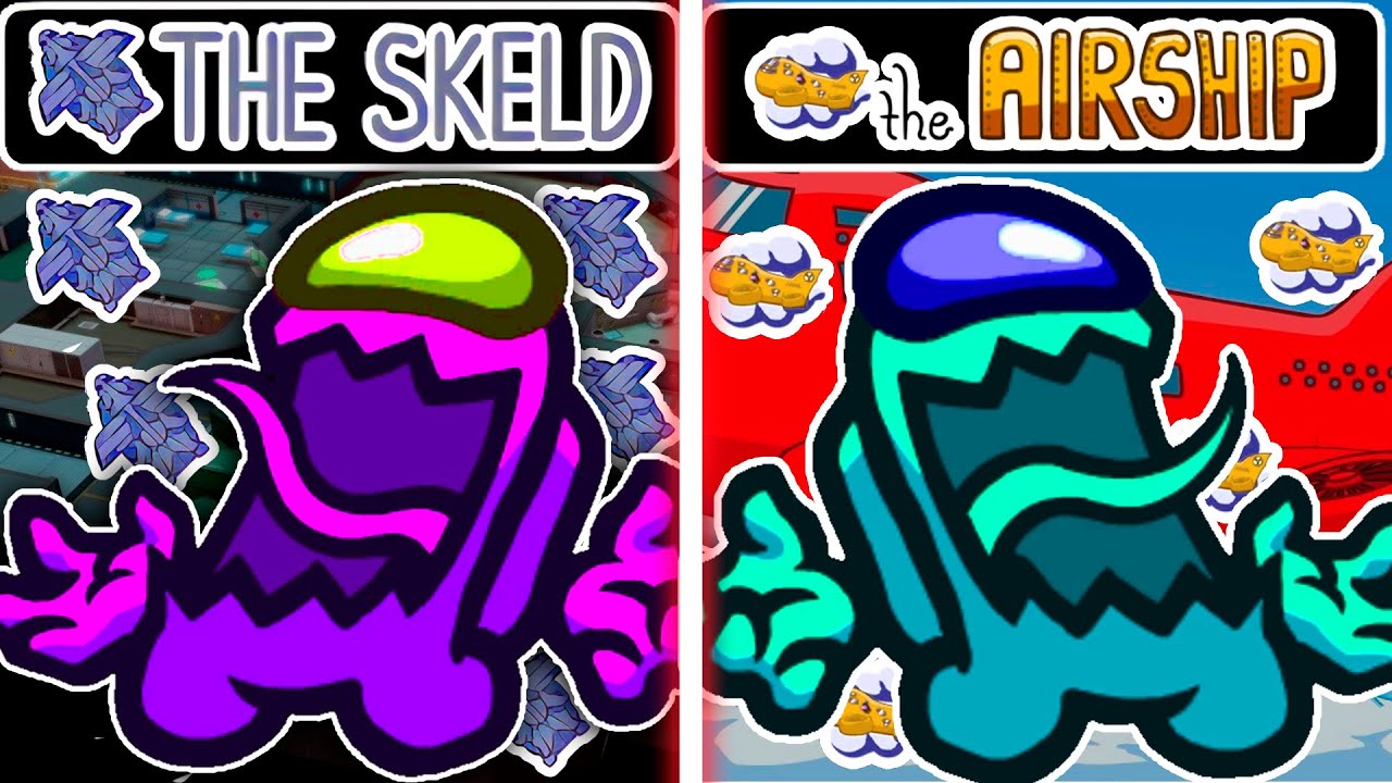 Among Us Hide N Seek (Airship Map & Skeld Map) - Hider Gameplay - Seeker Gameplay