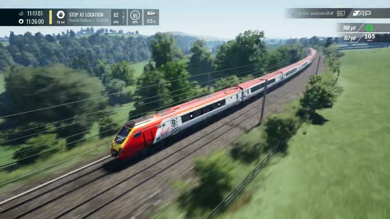 Train sim world Carlisle to Penrith in a Virgin Trains 221