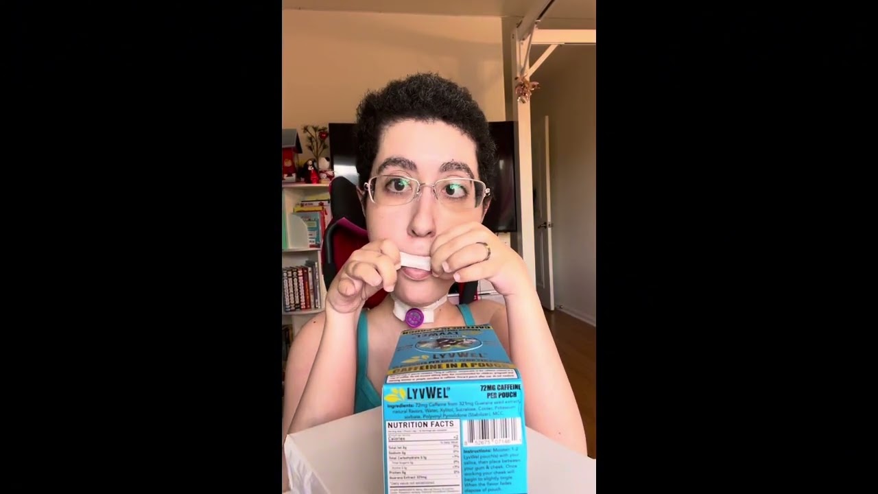 LyvWel Blueberry Ice flavored caffeine pouches review