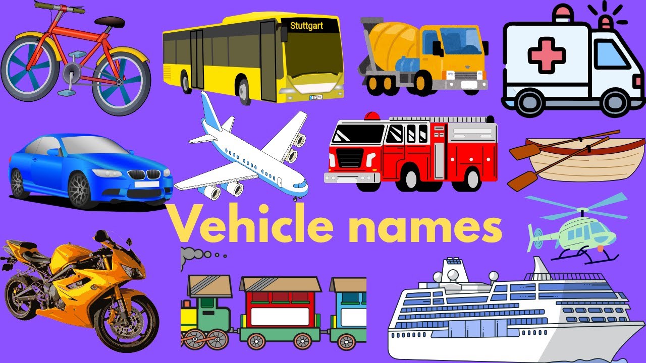 Vehicles Names for Kids in English & Tamil | Learn Land, Water, and Air Transport for Children