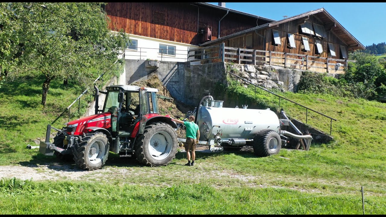Heuernte & Gülledüngung 2020 | MF 5430 & Lindner | Pflanzenkohle | Krone Pöttinger Fliegl-7500 Aebi