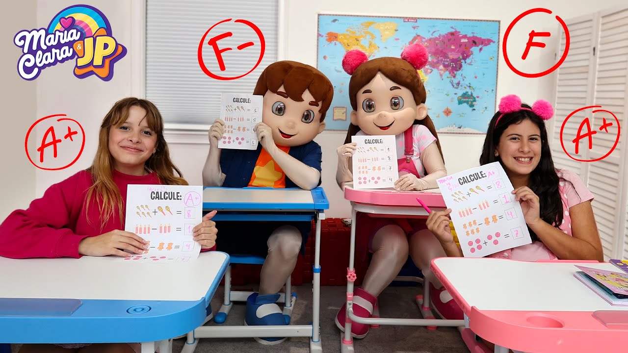 Maria Clara e JP aprendem que o conhecimento na escola é mais importante