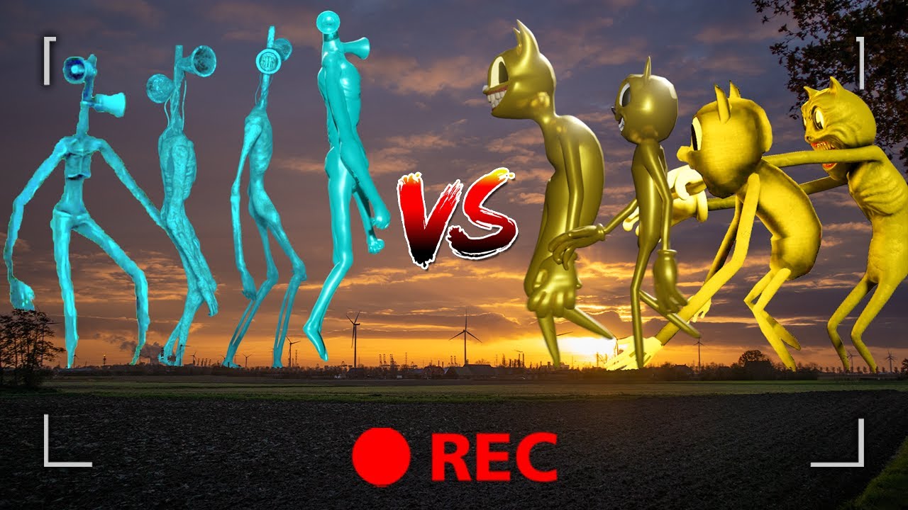 GOLDEN Cartoon Cat ARMY VS DIAMOND Siren Head ARMY