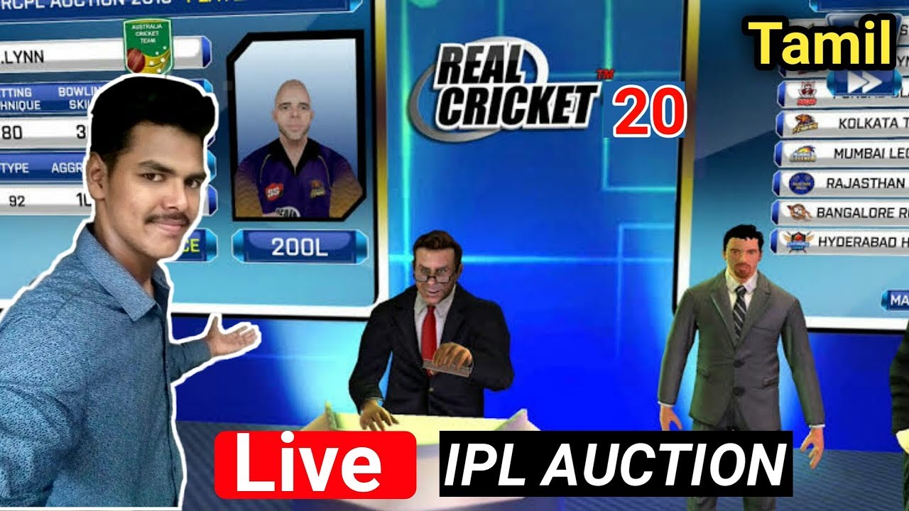 Real Cricket 20 IPL Auction 2020 Live Stream In Game Tech& cricket plan | Tamil