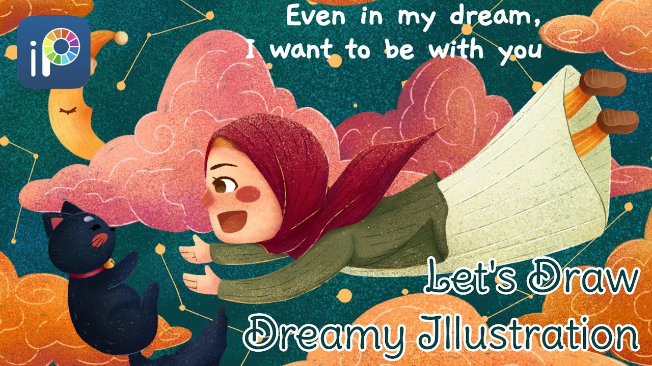 Let's Draw Dreamy Children's Book Illustration with ibisPaintx | mini tutorial (@rifqahearts)