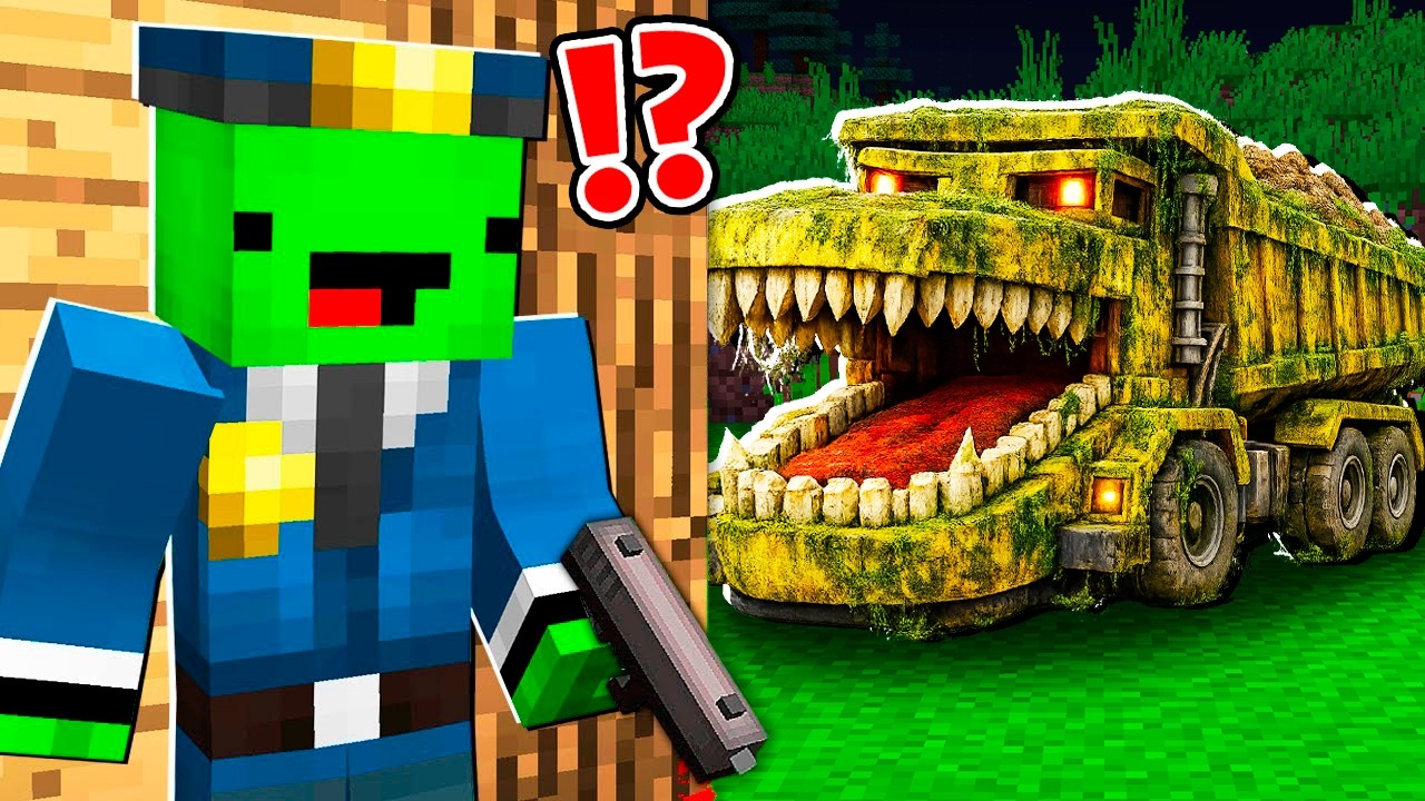 How Mikey and JJ found a Abandoned DUMP TRUCK in Minecraft ?