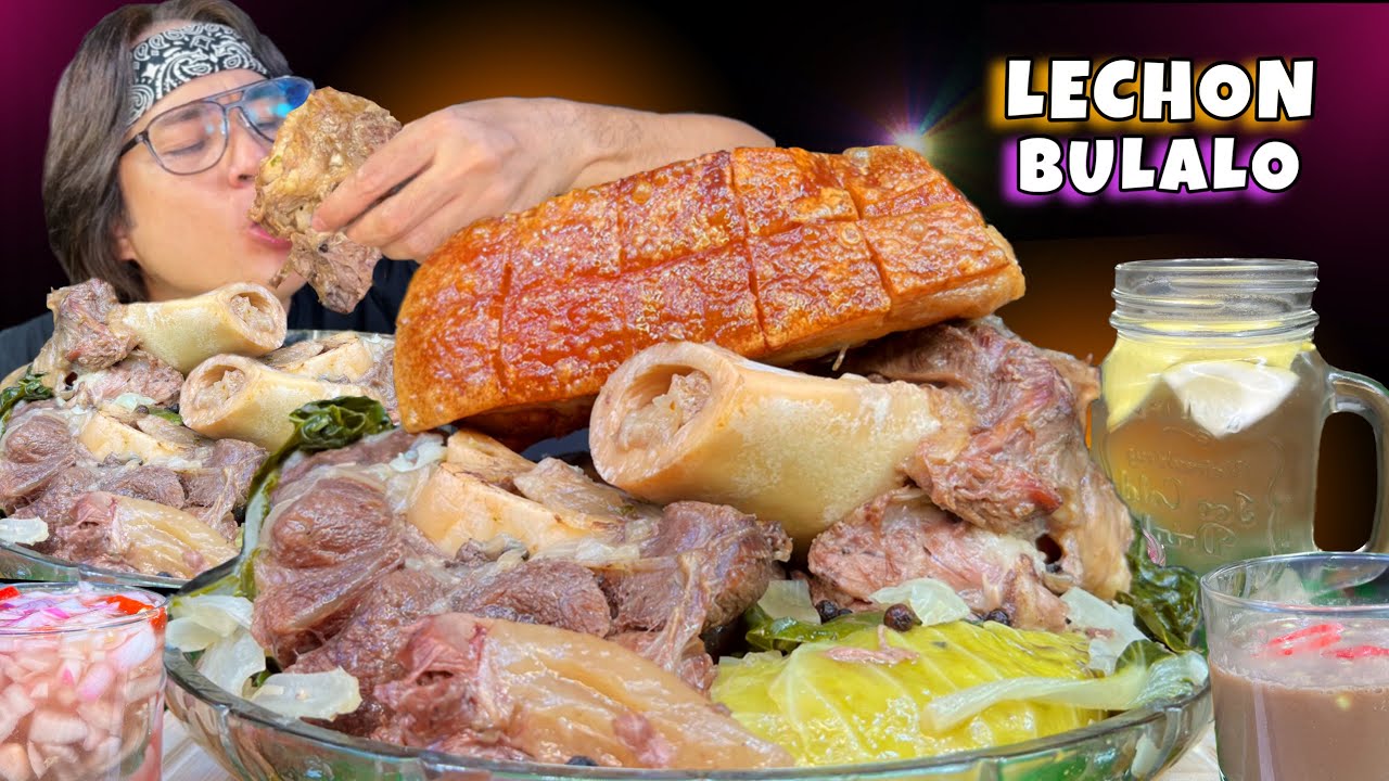 LECHON BULALO MUKBANG! LECHON LIEMPO & BEEF BULALO PINOY MUKBANG