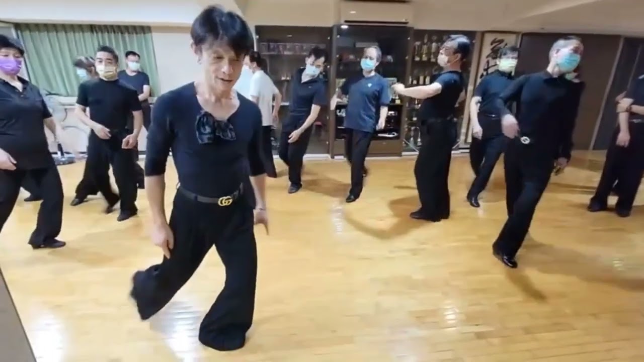 狐步Foxtrot，雙左轉+滑軸轉Double Reverse Spin +Slip Pivo，男步，細步教學+運功方法